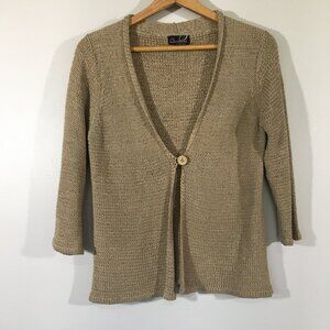 Questions Knit One Button Cardigan Jacket